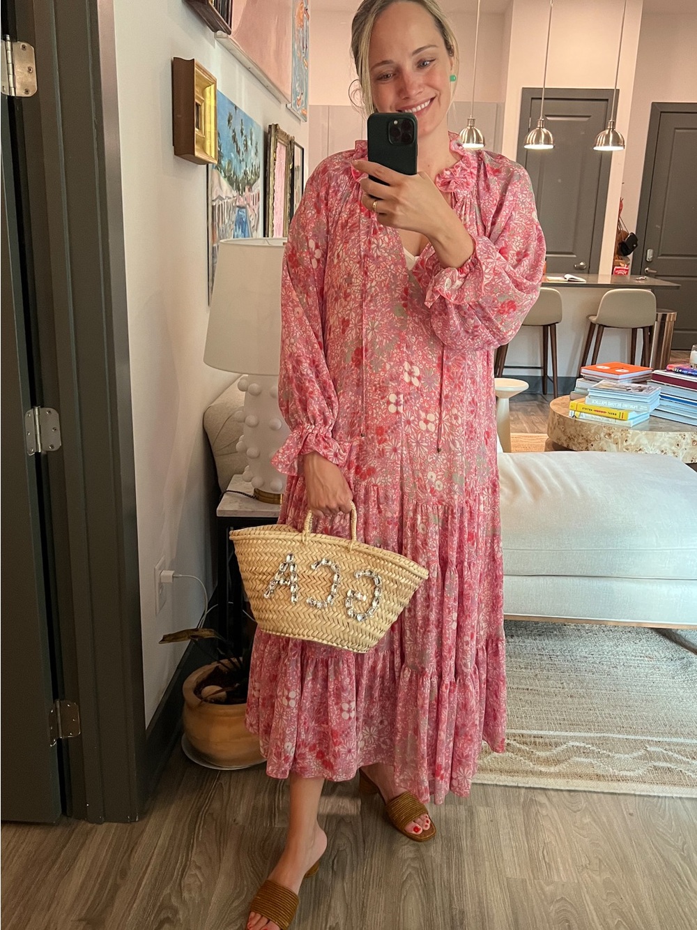 Free People Feeling Groovy Floral Tiered Maxi Dress M